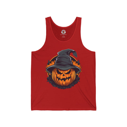 Scary Witch Pumpkin Halloween Tank Top