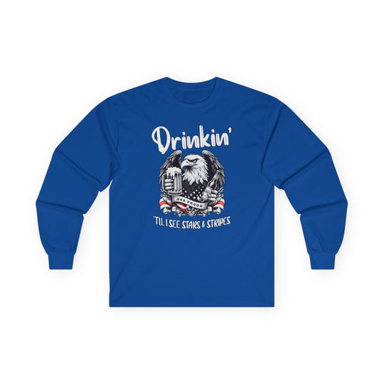 Drinkin' Til I See Stars & Stripes Long Sleeve Tee