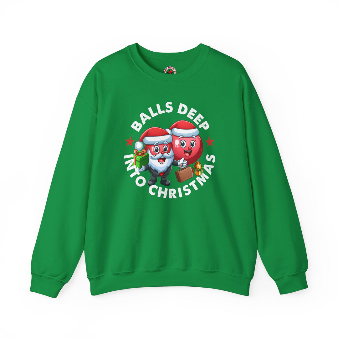 Balls Deep Into Christmas Crewneck Sweatshirt