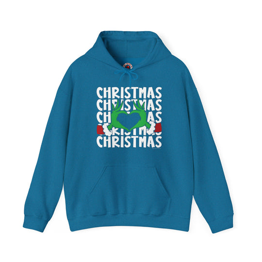 Christmas Heart Hooded Sweatshirt