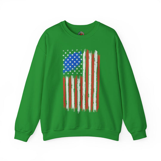 Tattered American Flag Crewneck Sweatshirt