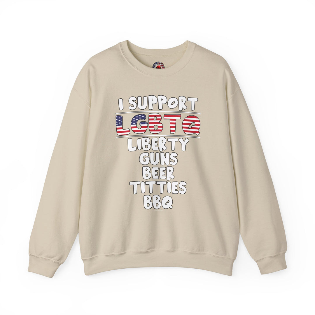 I Support LGBTQ Crewneck Sweatshirt