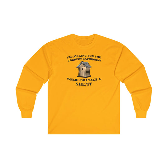 I'm Looking For The Correct Bathroom Long Sleeve Tee