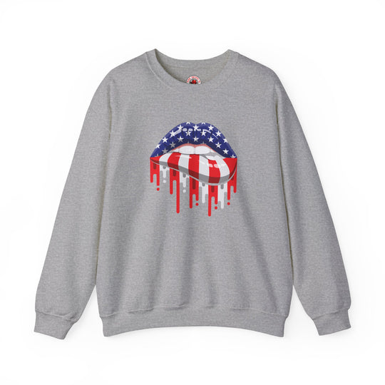 American Flag Lips Crewneck Sweatshirt