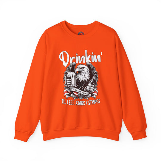 Drinkin' Til I See Stars & Stripes Crewneck Sweatshirt