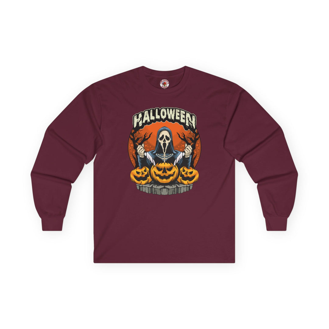 Screamer Killer Ghost Halloween Long Sleeve Tee