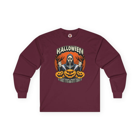 Screamer Killer Ghost Halloween Long Sleeve Tee