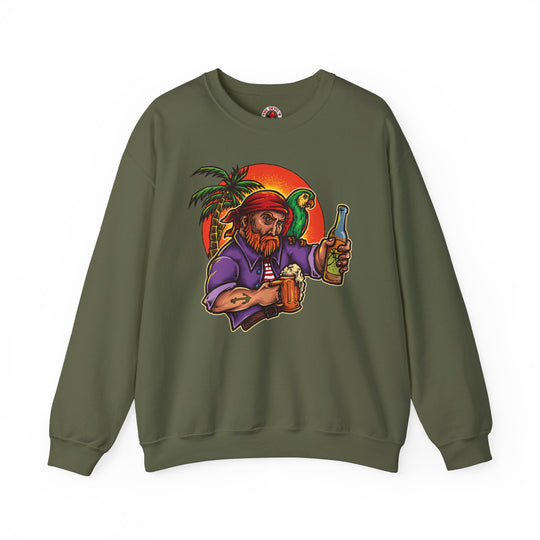 Sunset Pirate Beer Crewneck Sweatshirt