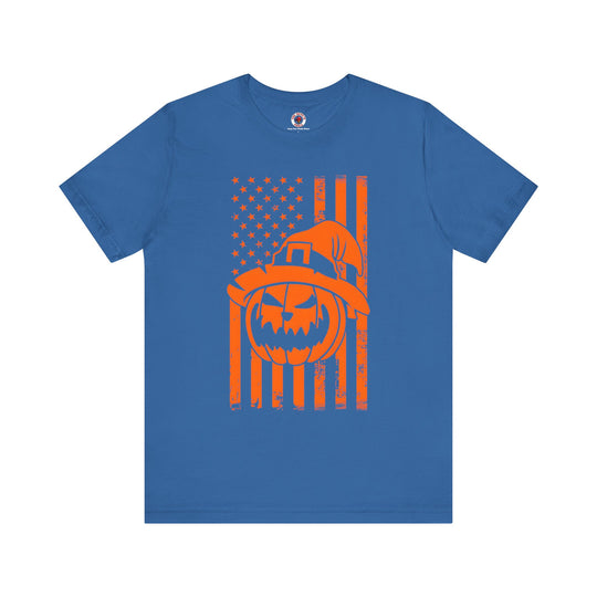 Pumpkin American Flag T-Shirt