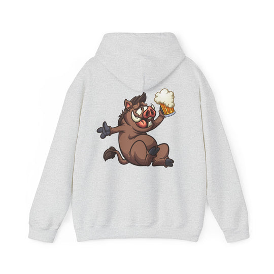 Beer Drinking Boar Hooded Sweatshirt