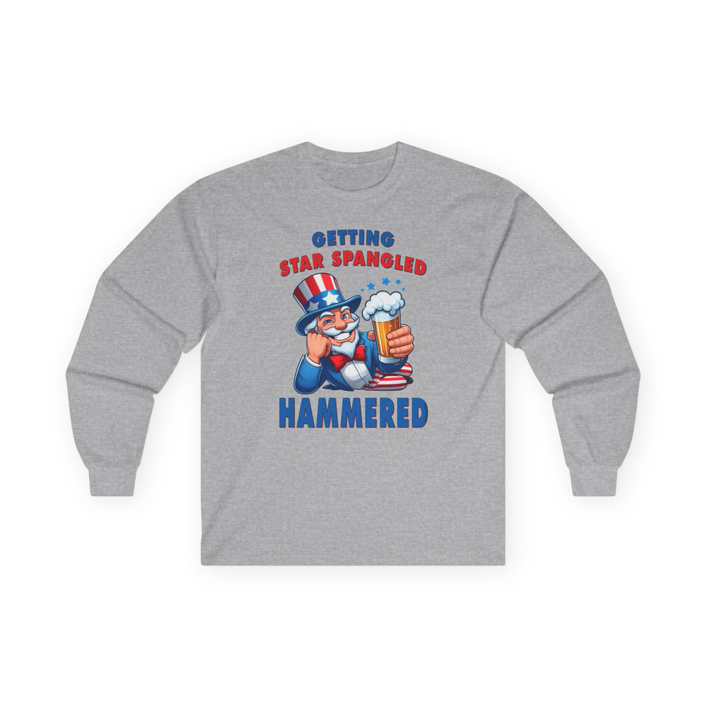 Star Spangled Hammered Long Sleeve Tee