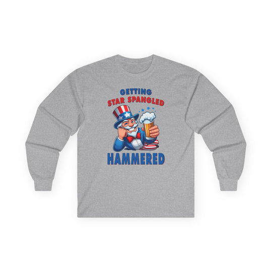 Star Spangled Hammered Long Sleeve Tee