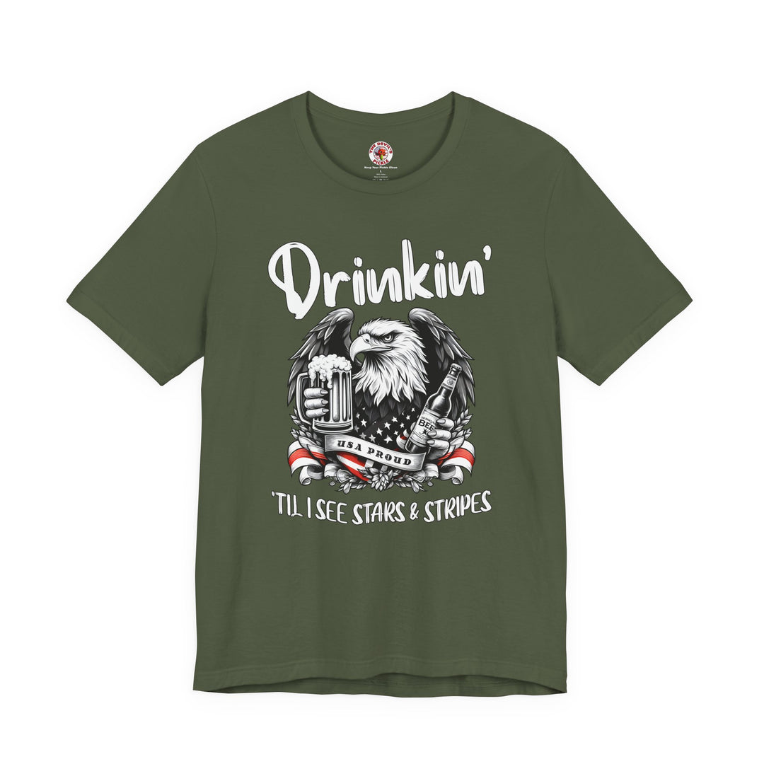 Drinkin' Til I See Stars & Stripes T-Shirt
