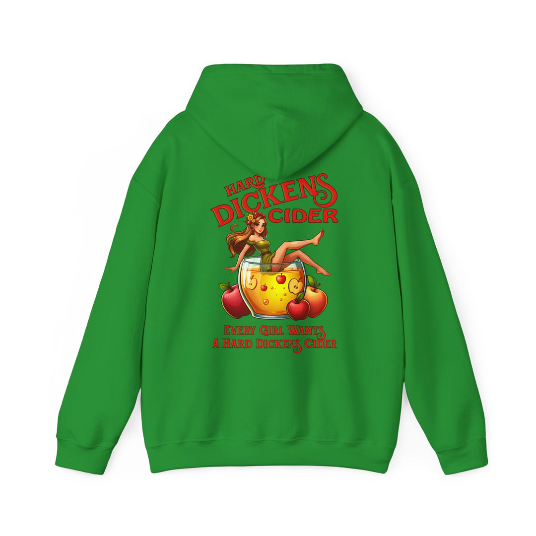 Hard Dickens Cider Front/Back Hooded Sweatshirt