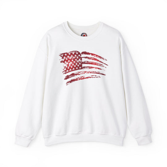 Red American Flag Crewneck Sweatshirt