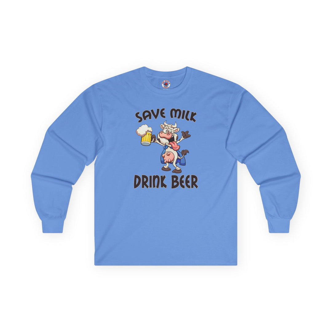 Save Milk Drink Beer Long Sleeve Tee