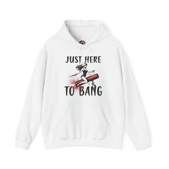 Just Here To Bang Firework Hooded Sweatshirt