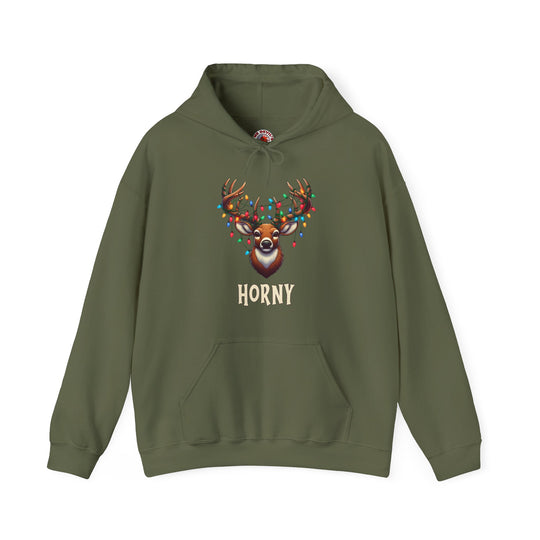 Horny Reindeer Hooded Sweatshirt