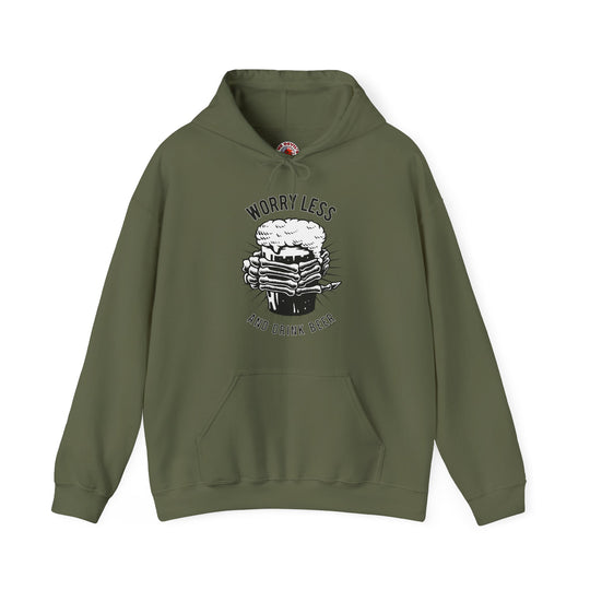 Worry Less and Drink Beer Hooded Sweatshirt