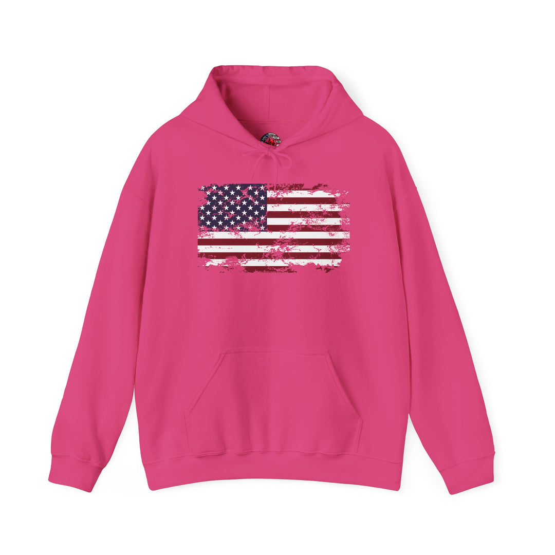 Vintage Style American Flag Hooded Sweatshirt