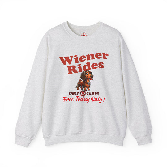 Free Wiener Rides Crewneck Sweatshirt