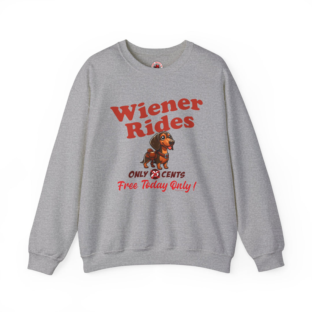 Free Wiener Rides Crewneck Sweatshirt