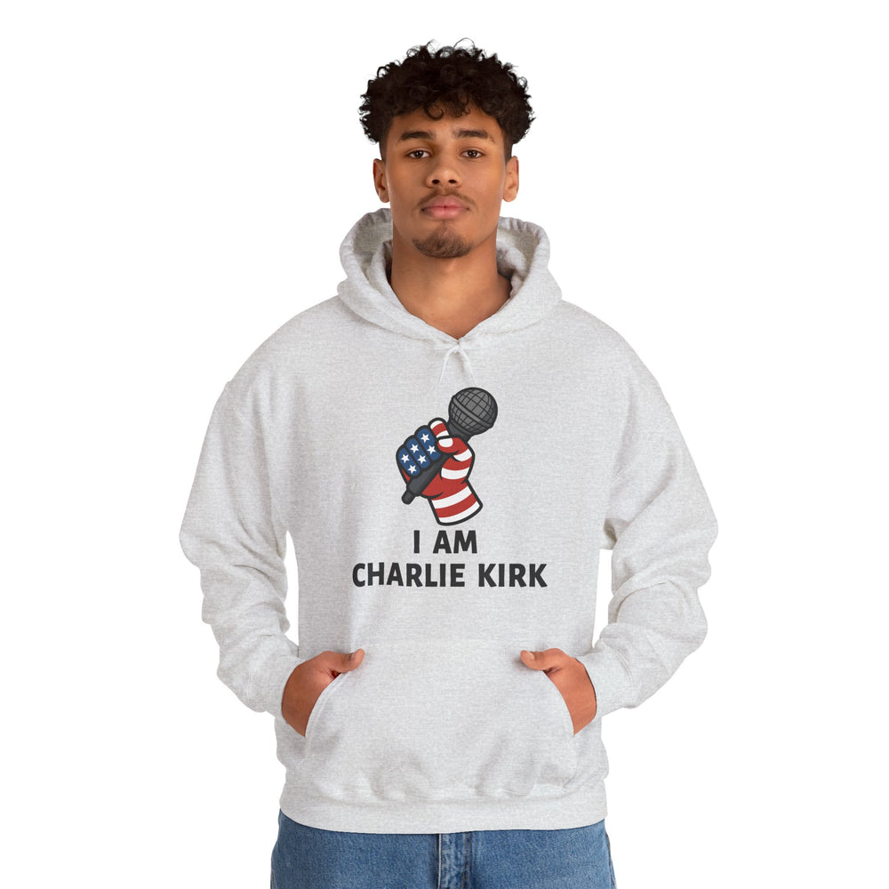 Charlie Kirk Mic Hooded Sweatshirt