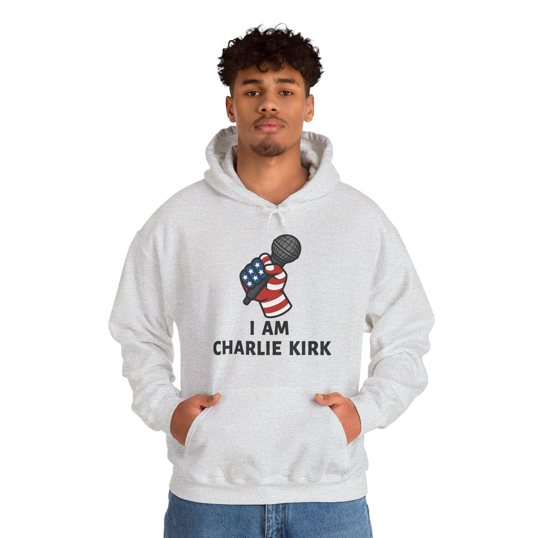 Charlie Kirk Mic Hooded Sweatshirt