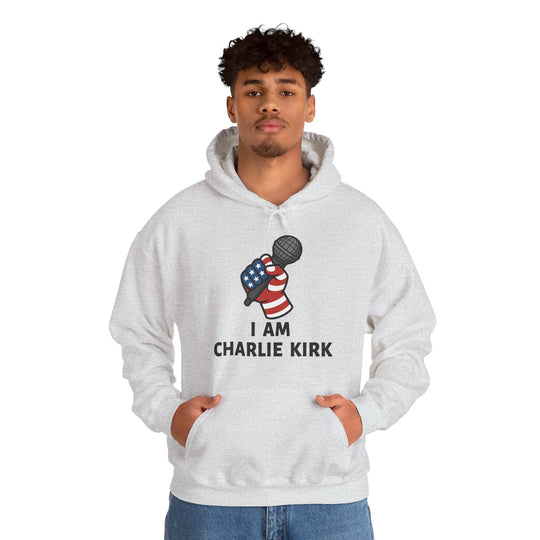 Charlie Kirk Mic Hooded Sweatshirt