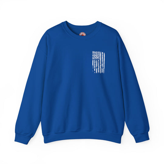 American Flag QR Code Crewneck Sweatshirt