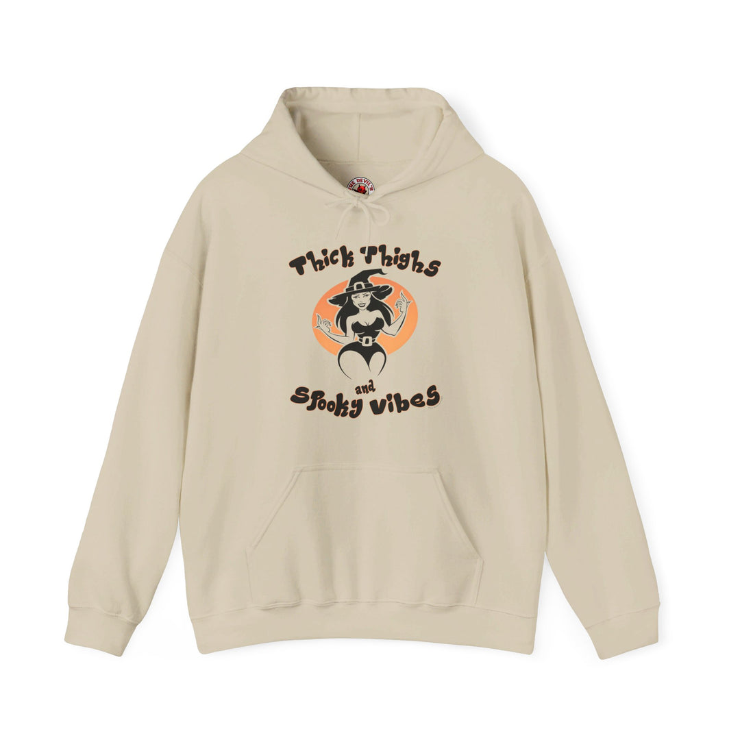 Thick Thighs and Spooky Vibes Hooded Sweatshirt