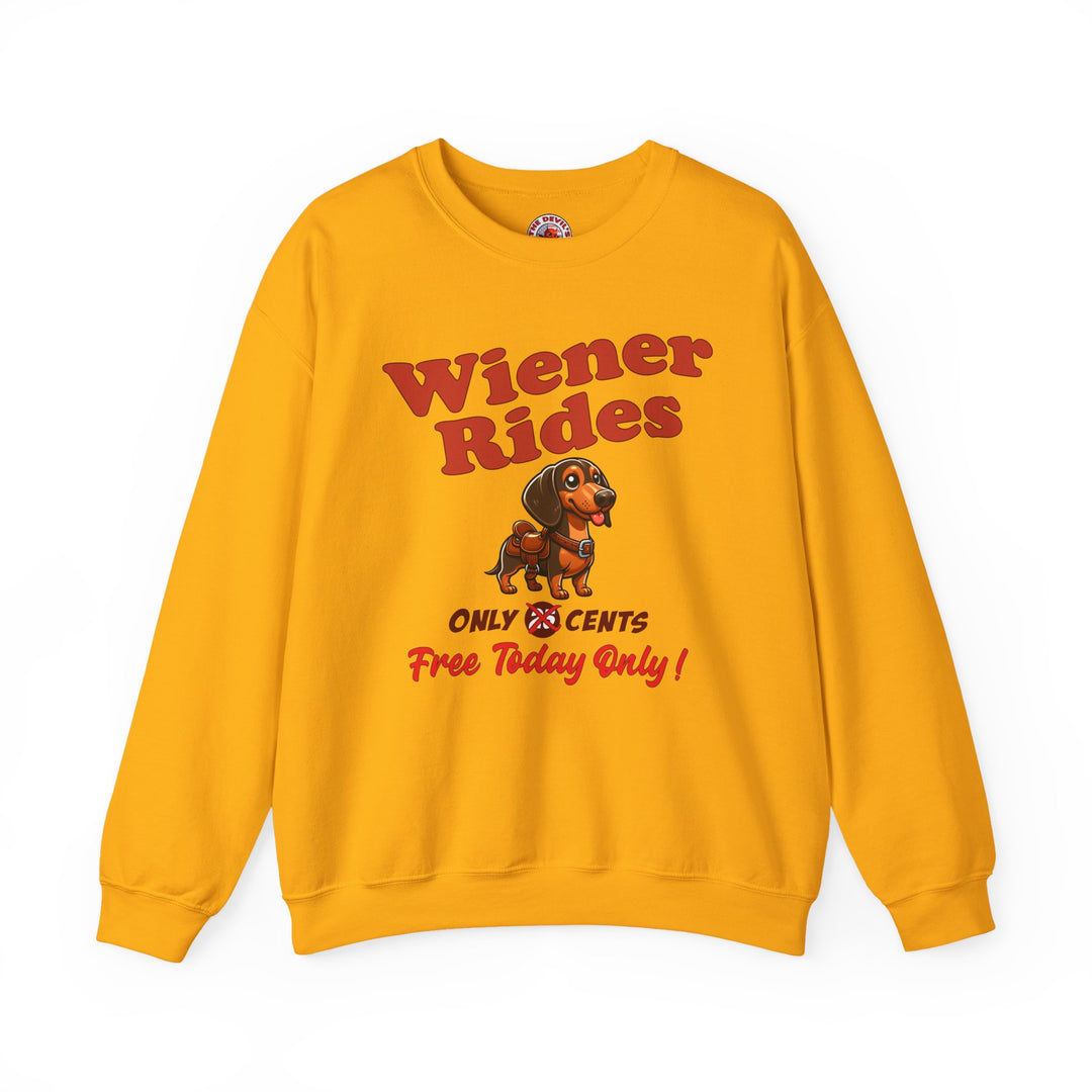 Free Wiener Rides Crewneck Sweatshirt
