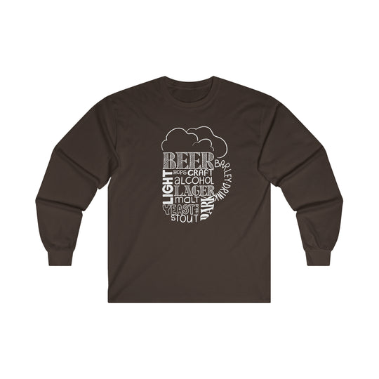 Beer Mug Of Words Long Sleeve Tee