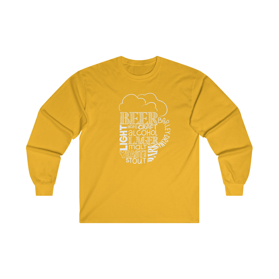 Beer Mug Of Words Long Sleeve Tee