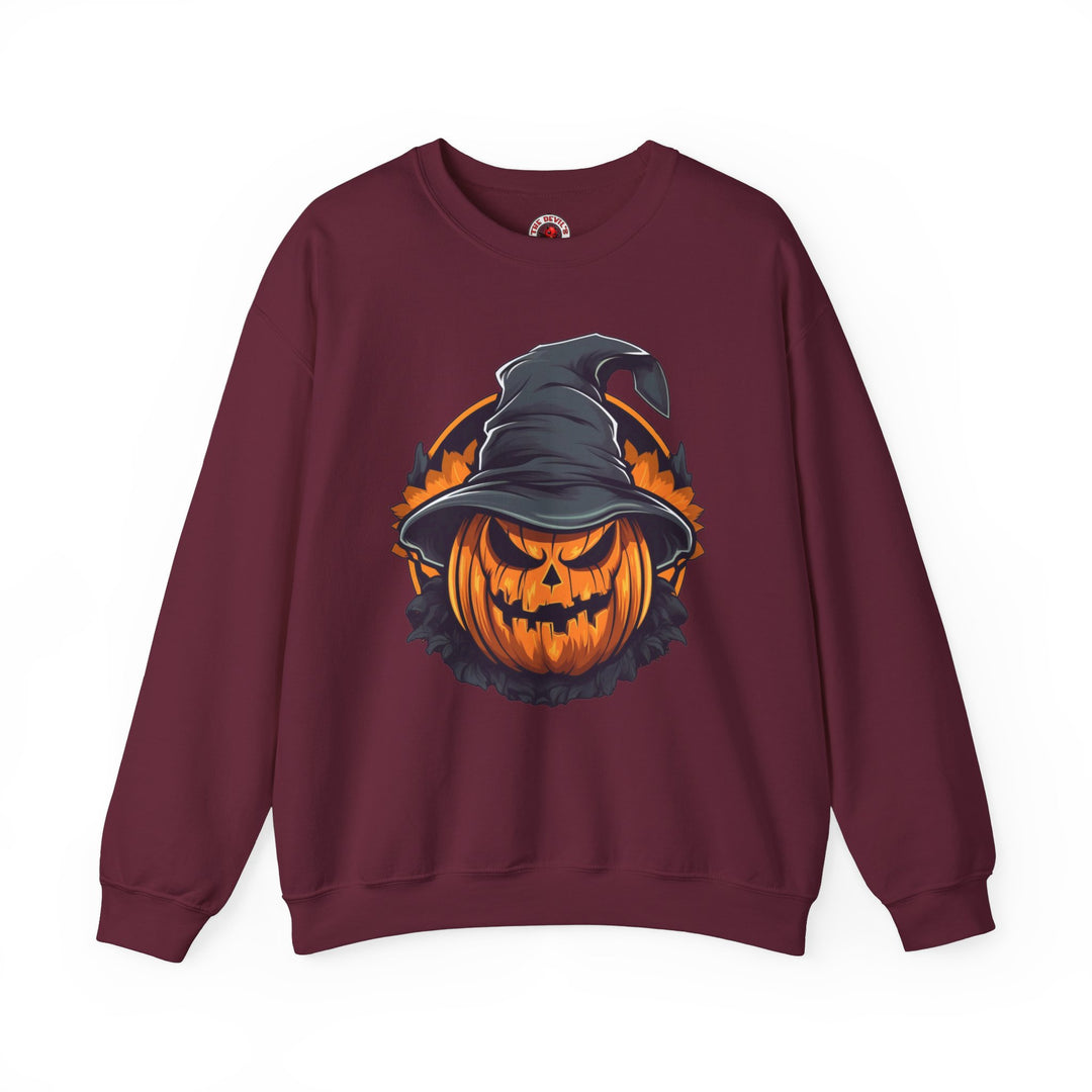 Scary Witch Pumpkin Halloween Crewneck Sweatshirt