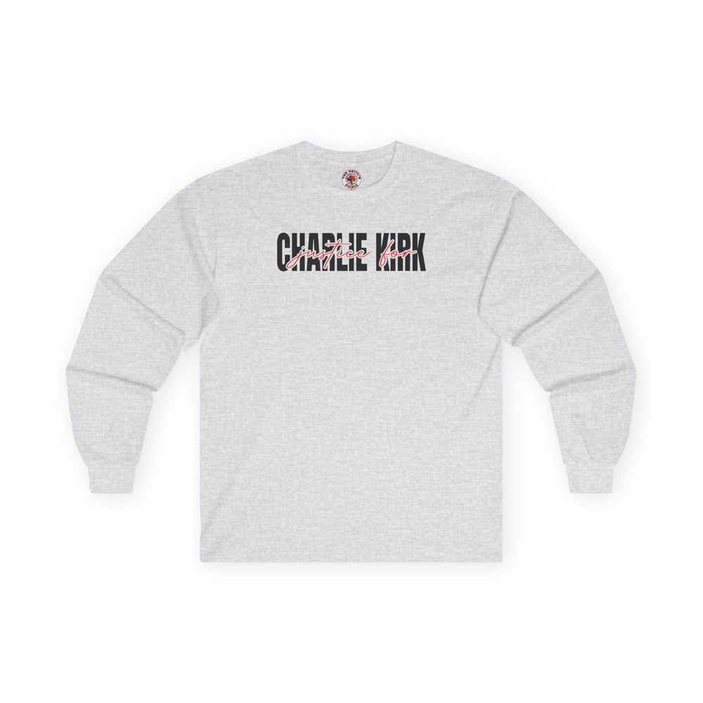 Charlie Kirk Justice Long Sleeve Tee
