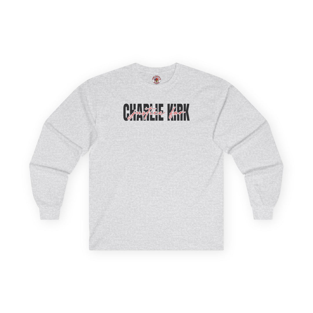 Charlie Kirk Justice Long Sleeve Tee