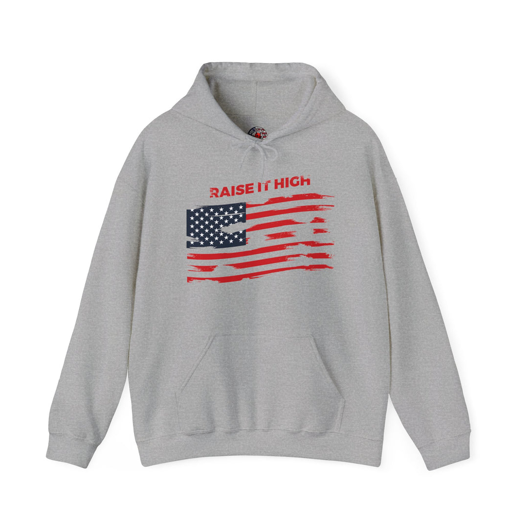 Raise It High American Flag Hooded Sweatshirt