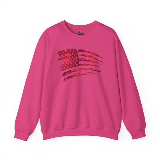 Red American Flag Crewneck Sweatshirt