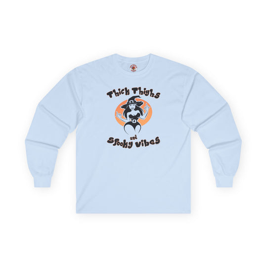 Thick Thighs and Spooky Vibes Long Sleeve Tee