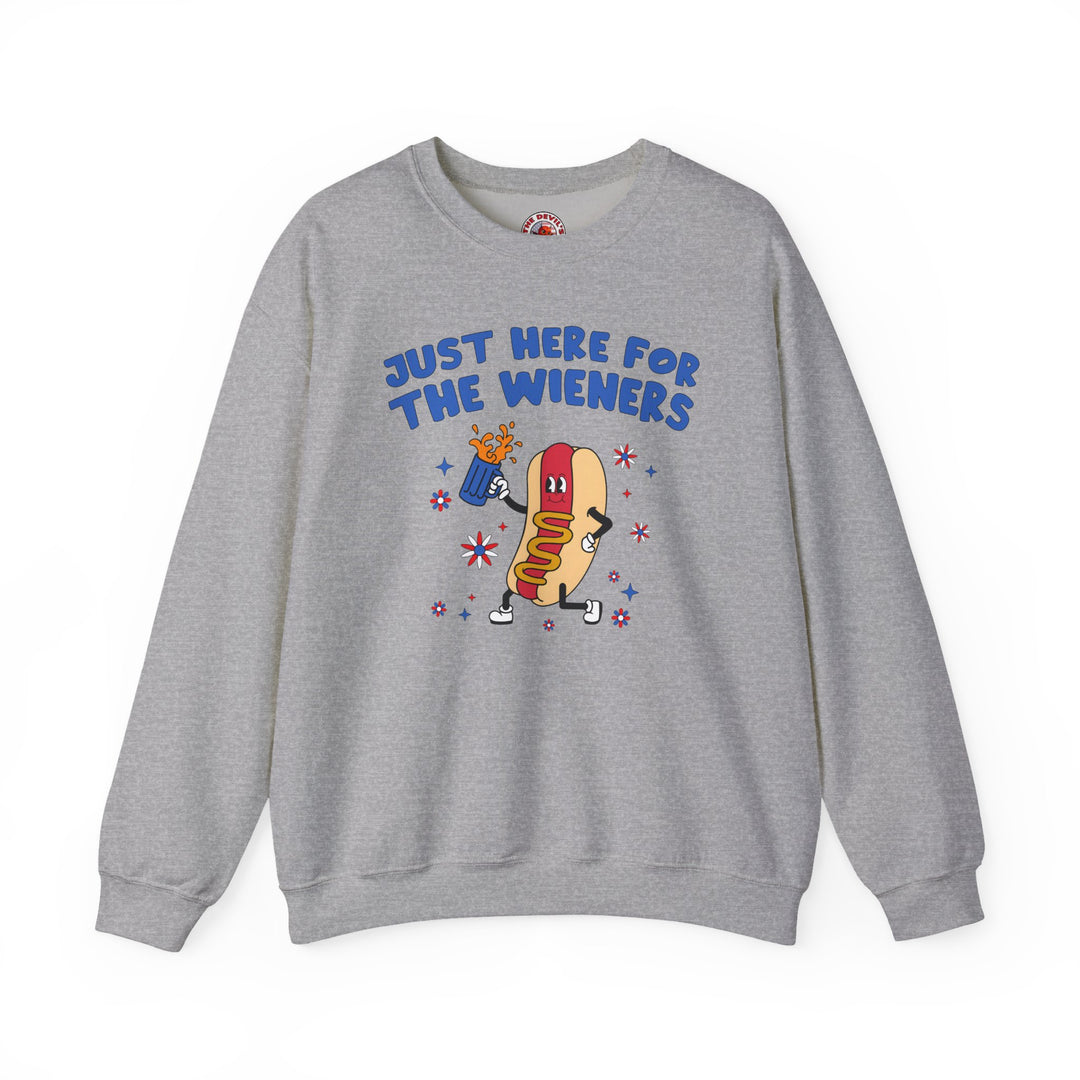 Just Here For The Wieners Crewneck Sweatshirt