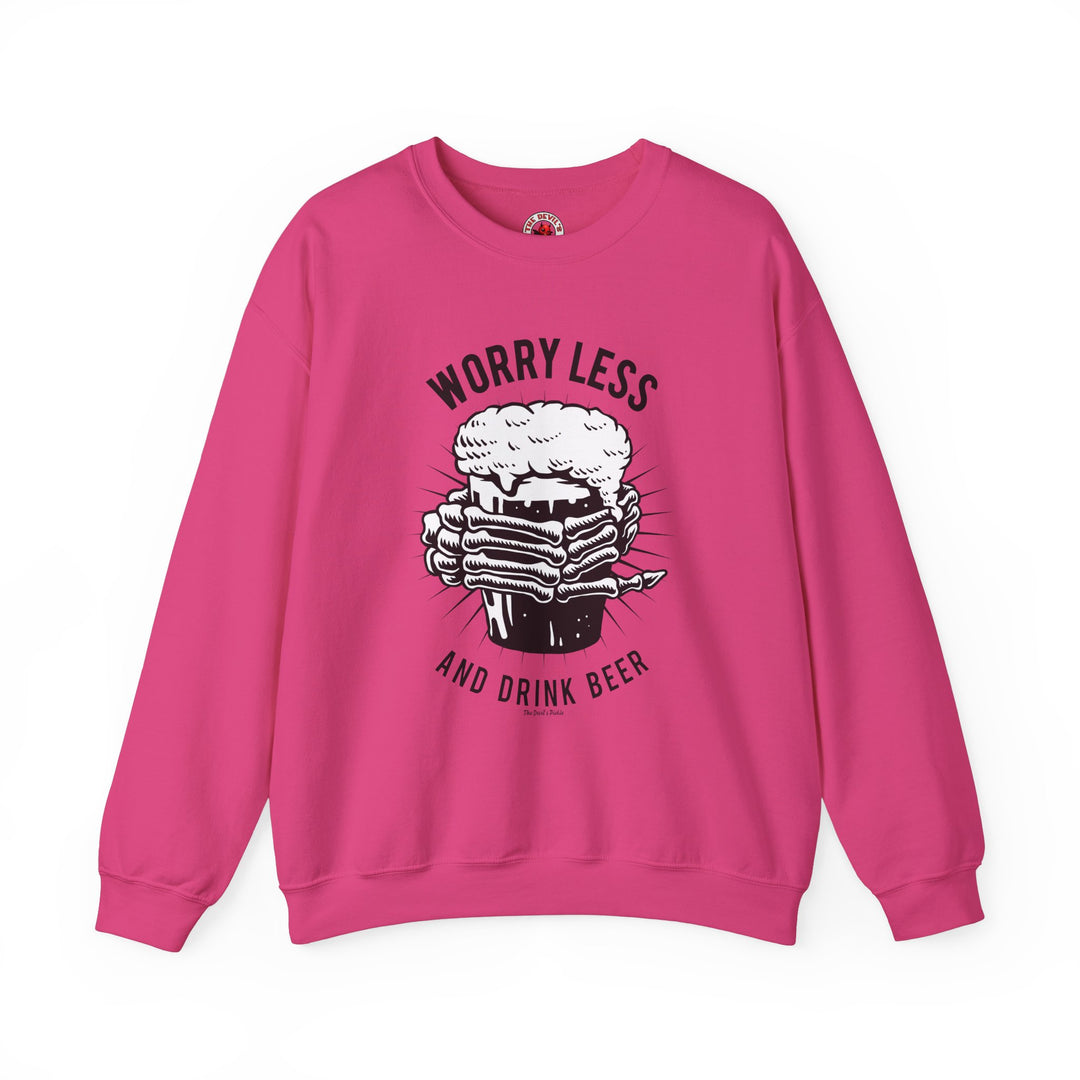 Worry Less and Drink Beer Crewneck Sweatshirt