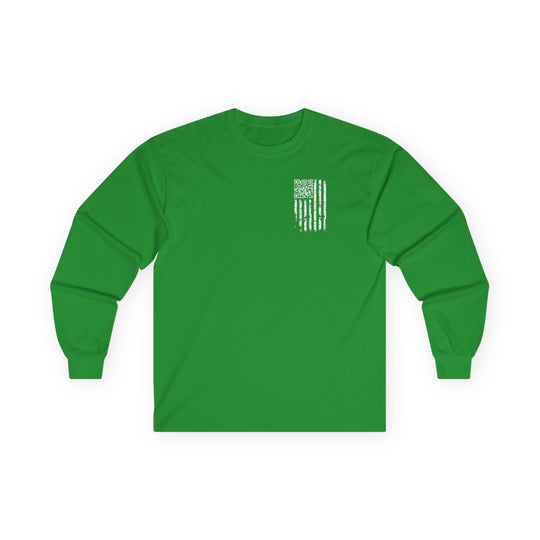 American Flag QR Code Long Sleeve Tee