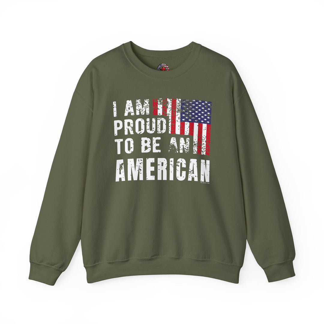 I Am Proud To Be An American Crewneck Sweatshirt