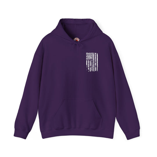 American Flag QR Code Hooded Sweatshirt