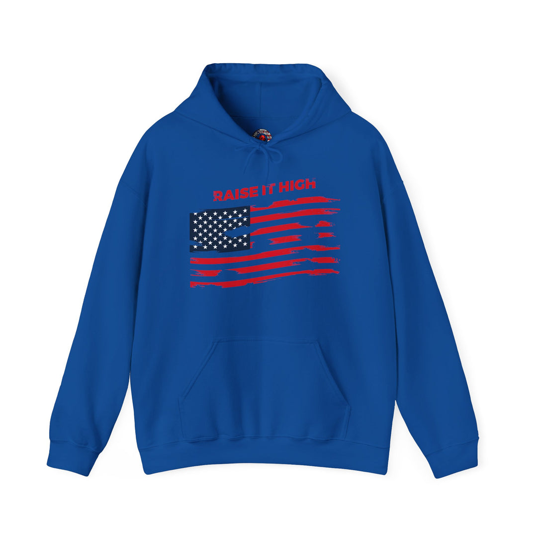 Raise It High American Flag Hooded Sweatshirt