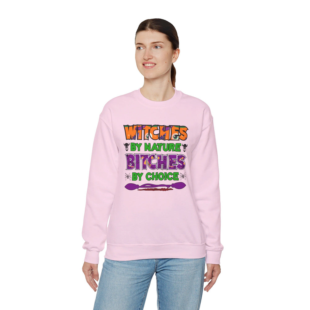 Witches By Nature Bitches By Choice Crewneck Sweatshirt