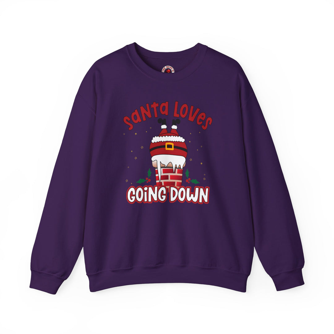 Santa Loves Going Down Crewneck Sweatshirt