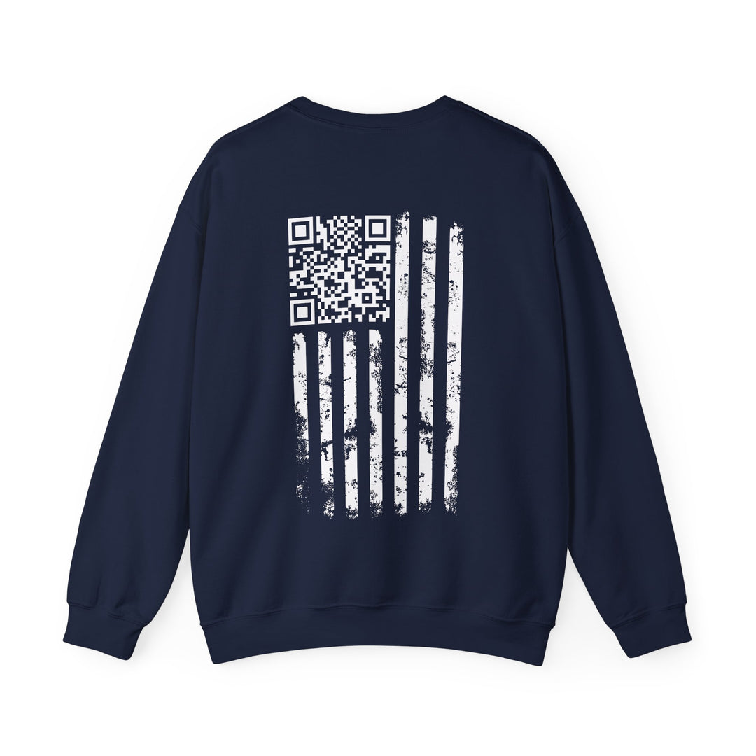 American Flag QR Code Crewneck Sweatshirt
