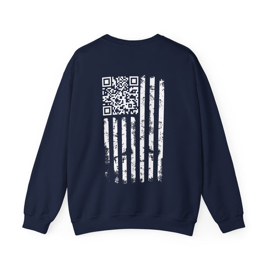 American Flag QR Code Crewneck Sweatshirt